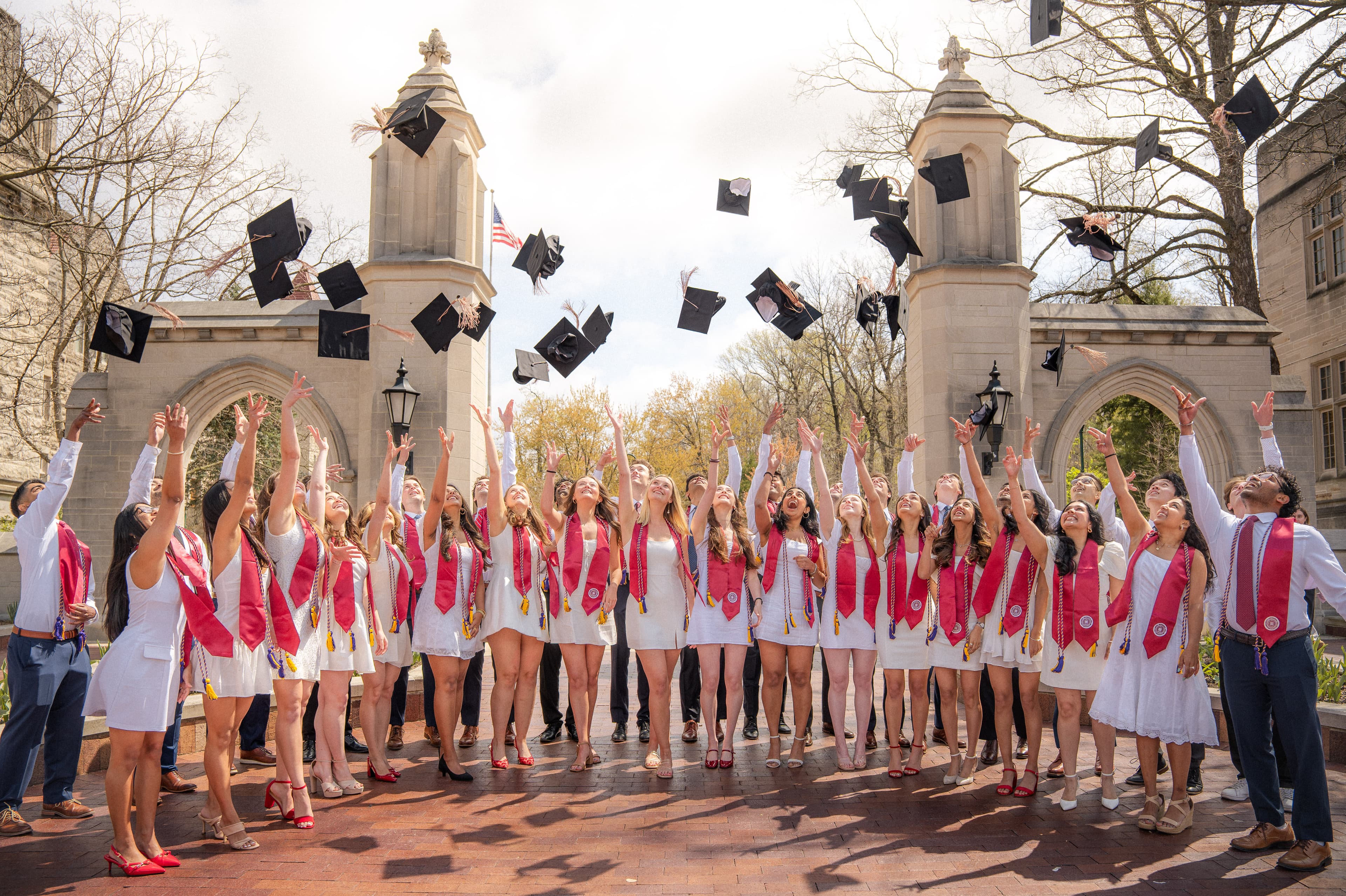 Graduation portraits at IU Sample Gates